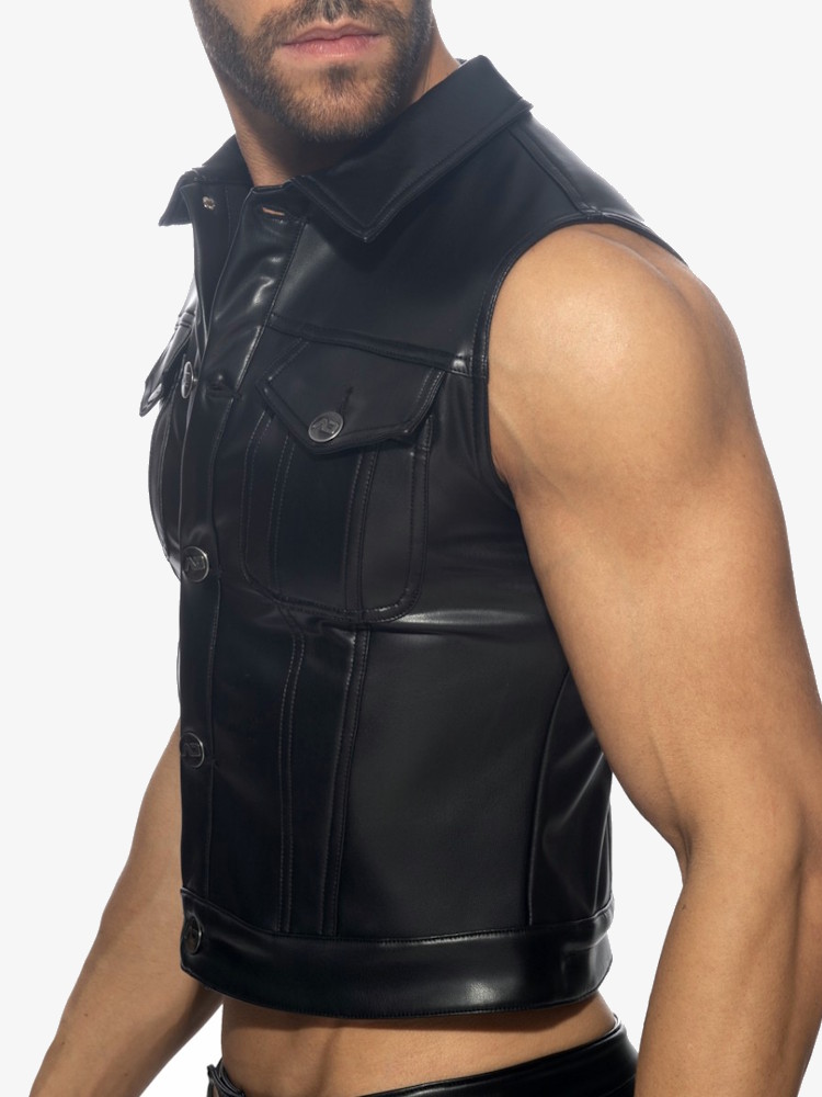 Addicted Fetish Adf212 Fetish Rub Vest Black 3