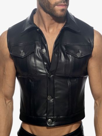 Addicted Fetish Adf212 Fetish Rub Vest Black 4
