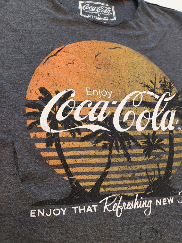 Distressed Tank Top Coca Cola Dark Grey 5