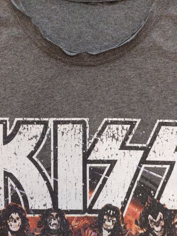 Distressed Tank Top Kiss Dark Grey 6