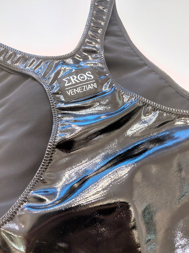 Eros Veneziani Racer Back Tank Top Laque Black 1