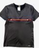 Manstore Zipped T Shirt Black Red 1