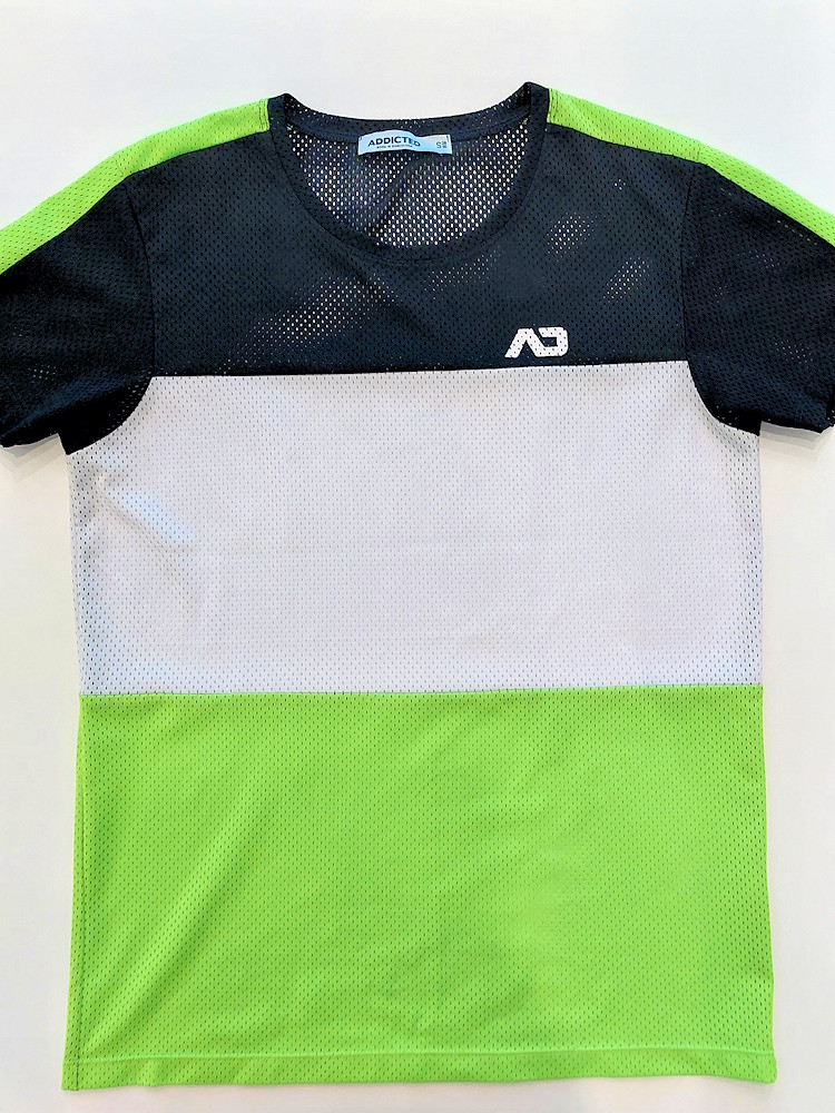 Addicted Mesh Ad Logo T Shirt Neon Green 2