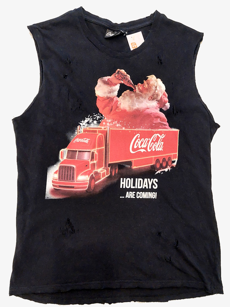 Coca Cola Holidays Sleeveless Tee Black 1