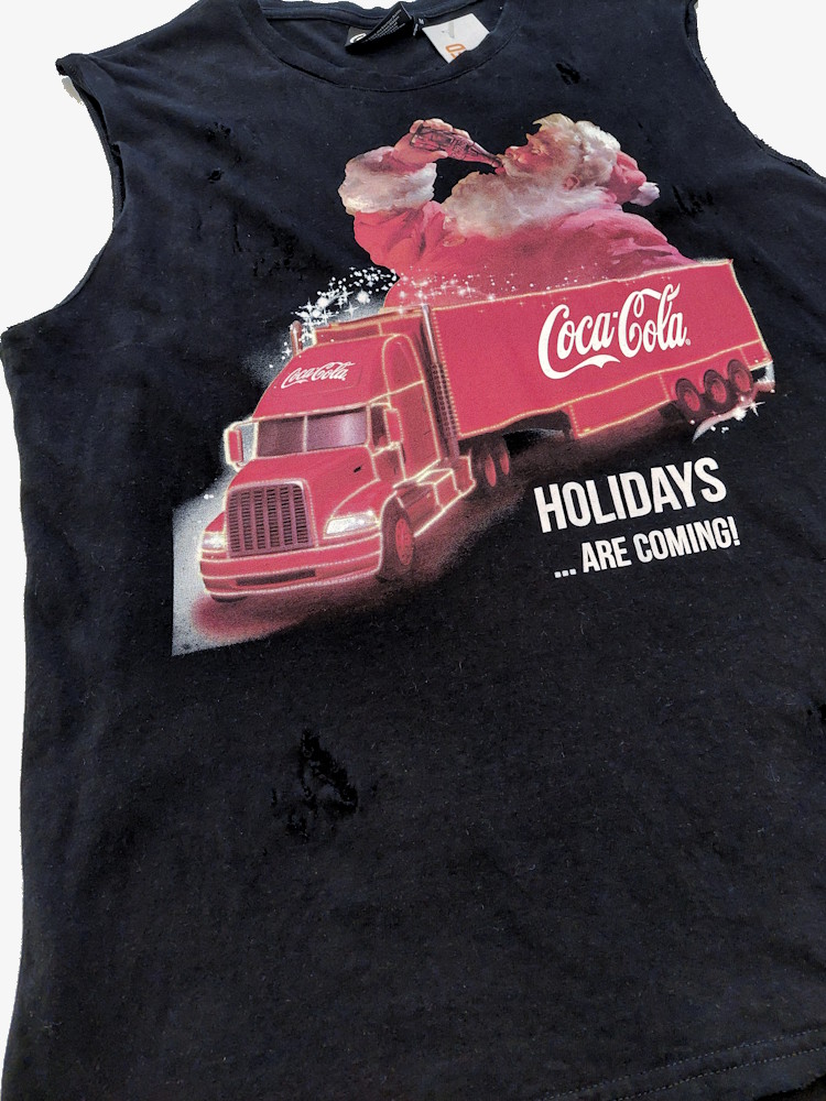 Coca Cola Holidays Sleeveless Tee Black 2