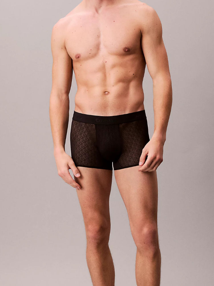 Calvin Klein Low Rise Trunk Microfiber Lace Black 4
