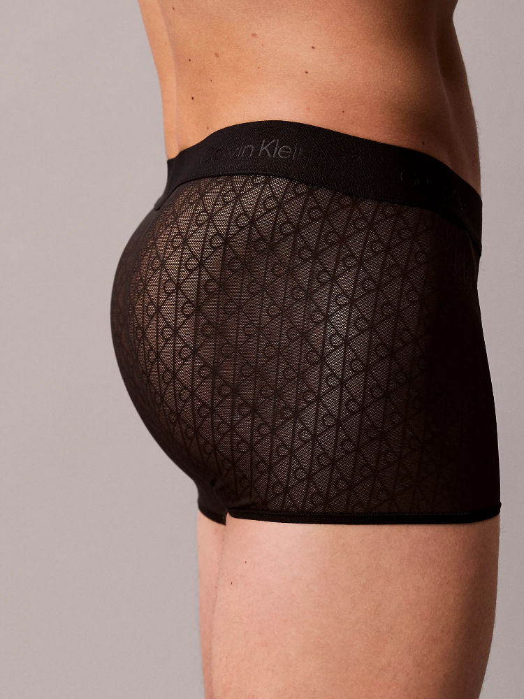 Calvin Klein Low Rise Trunk Microfiber Lace Black 5