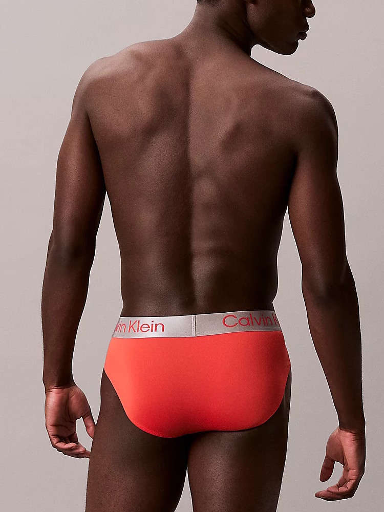 Calvin Klein 3 Pack Hip Brief Lv00nb4122 0hd Teal Marine 3