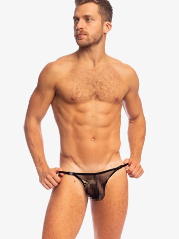 L'homme Invisible Epi D'or String Striptease UW21X Black 2