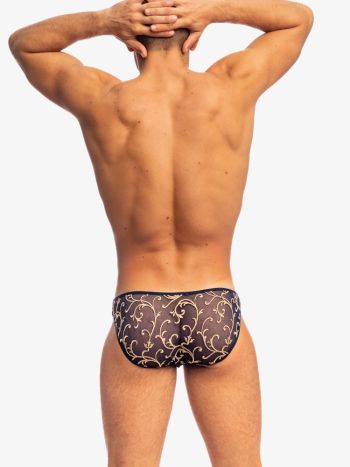 L'homme Invisible Nuit Baroque Micro Briefs UW34 Midnight Blue 1