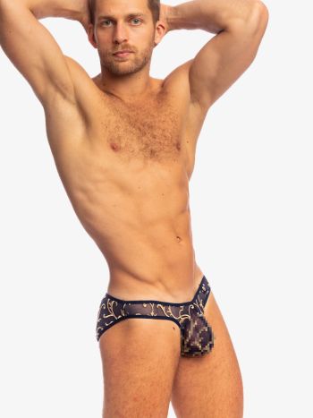 L'homme Invisible Nuit Baroque Micro Briefs UW34 Midnight Blue 3