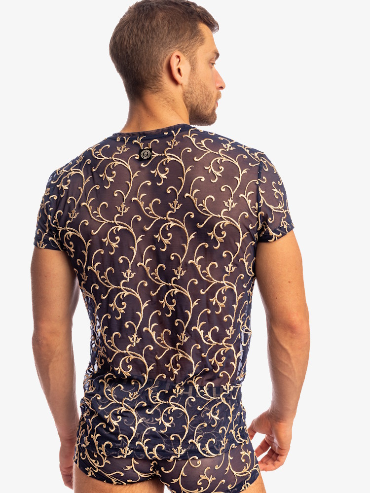 L'homme Invisible Nuit Baroque T Shirt MY73 Midnight Blue 2