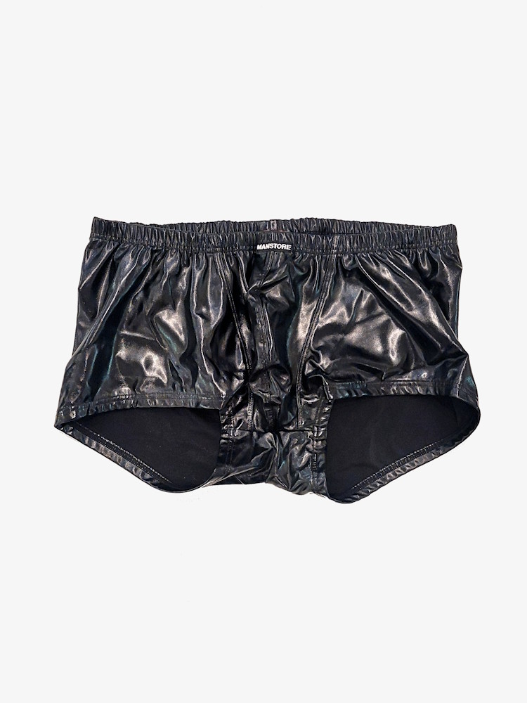 Manstore Minipants Wetlook Black 2
