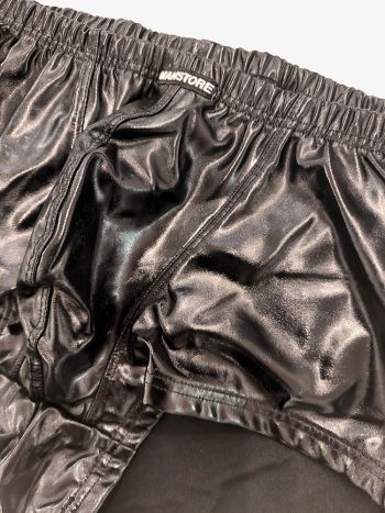 Manstore Minipants Wetlook Black 4