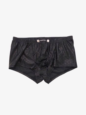 Manstore Popper Pants Quilted Leather Look Black 1