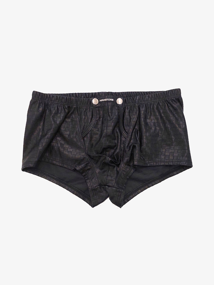 Manstore Popper Pants Quilted Leather Look Black 1
