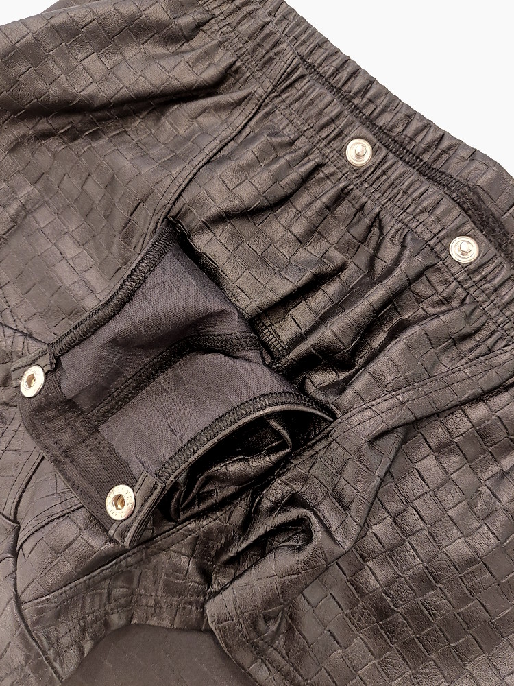 Manstore Popper Pants Quilted Leather Look Black 3