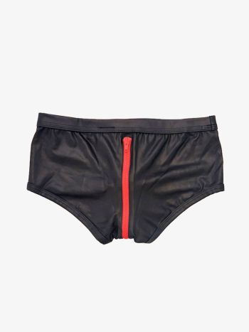 Manstore Zipped Trunk Leather Look Black 2