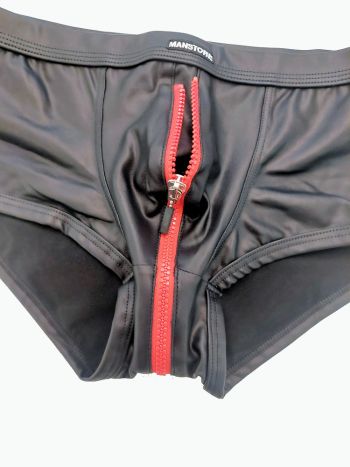 Manstore Zipped Trunk Leather Look Black 4