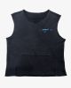 Off White Cropped Gym Tank Black Logo 2