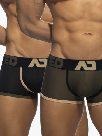 Addicted Ad1359P 2 Pack Naked Feeling Trunk Black Kaki 1