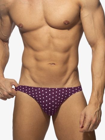 Addicted Ad1401 Cum Dots Bikini Brief Aubergine 4