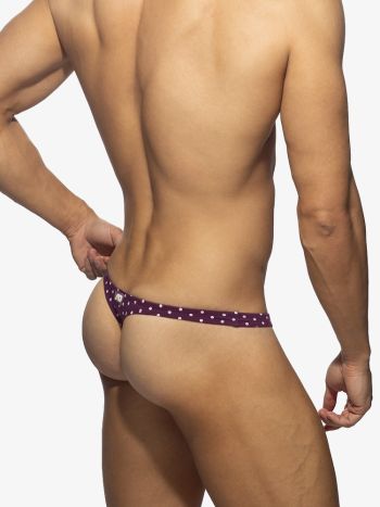 Addicted Ad1402 Cum Dots Thong Aubergine 3
