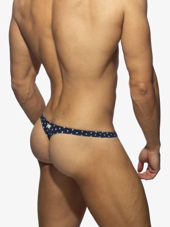 Addicted Ad1402 Cum Dots Thong Navy 4