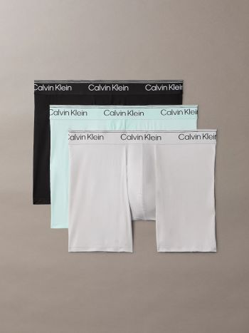 Calvin Klein 3 Pack Boxer Briefs Microfiber Stretch Lv00nb4410 3zn Mint 7