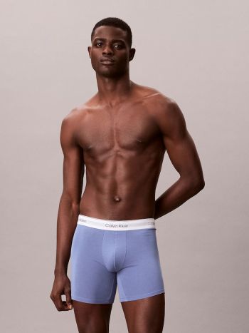Calvin Klein Icon Cotton Stretch Boxer Brief 3 Pack Lv00nb4394 4nc Blue Tulip 5