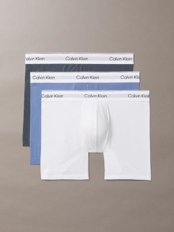 Calvin Klein Icon Cotton Stretch Boxer Brief 3 Pack Lv00nb4394 4nc Blue Tulip 6
