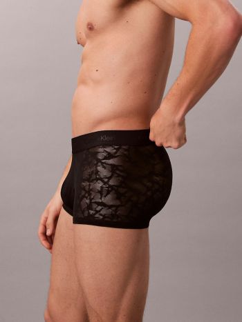 Calvin Klein Microfiber Lace Low Rise Trunk Lv00nb4517 Ub1 Black 3