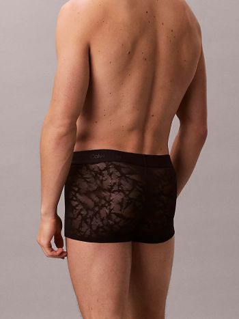 Calvin Klein Microfiber Lace Low Rise Trunk Lv00nb4517 Ub1 Black 4