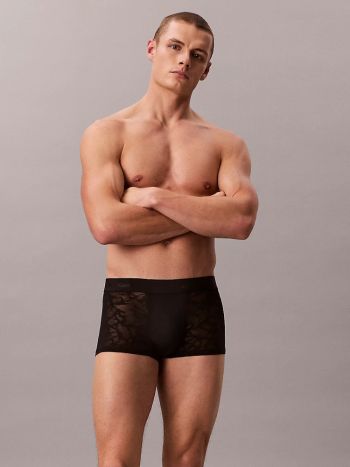Calvin Klein Microfiber Lace Low Rise Trunk Lv00nb4517 Ub1 Black 5