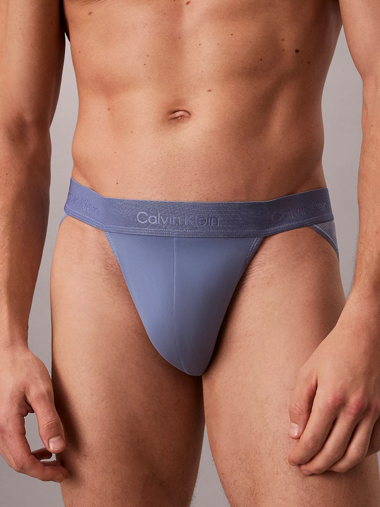 Calvin Klein Microfiber Lace Sport Brief Lv00nb4515 44j Blue Tulip 1