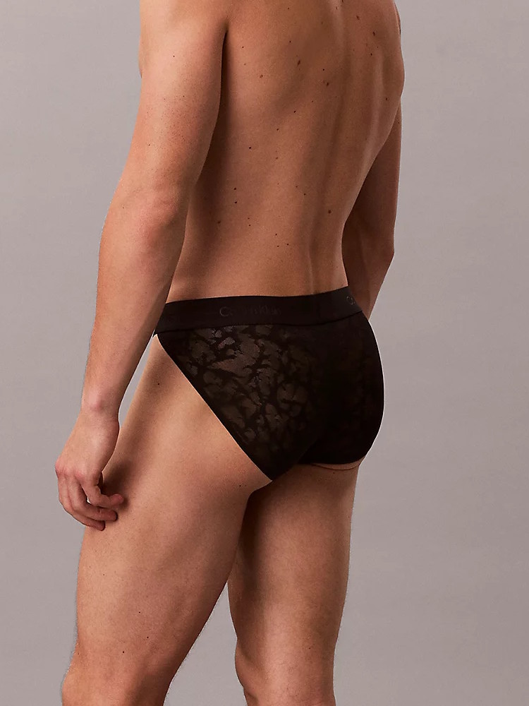 Calvin Klein Microfiber Lace Sport Brief Lv00nb4515 Ub1 Black 3