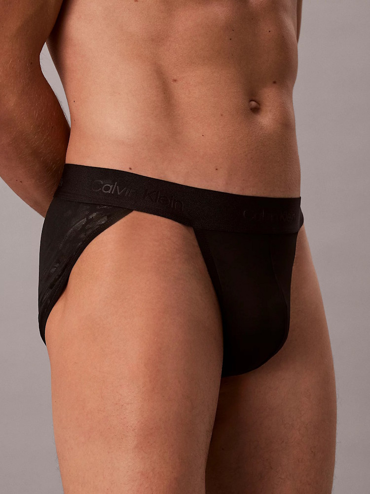 Calvin Klein Microfiber Lace Sport Brief Lv00nb4515 Ub1 Black 5