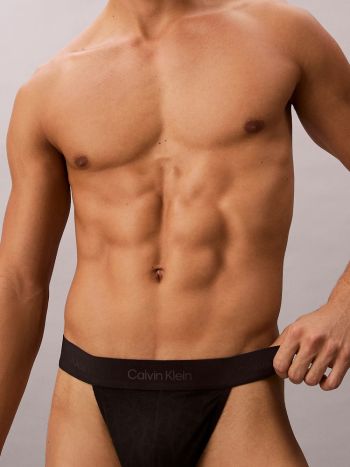 Calvin Klein Microfiber Lace Thong Lv00nb4570 Ub1 Black 2