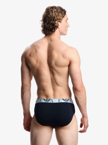 Emporio Armani Underwear Brief 3 Pack Stretch Cotton Em000258 Af20668 Mb139 Blue 2