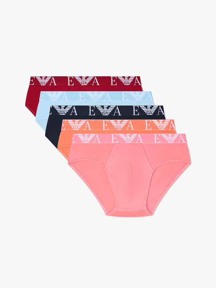 Emporio Armani Underwear Brief 5 Pack Rainbow Em003792 Af19898 M5081 Blue 5