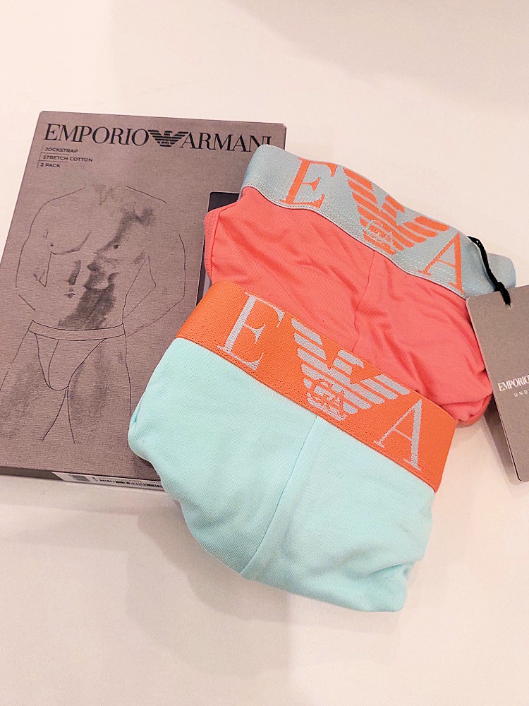 Emporio Armani Underwear Jockstrap 2 Pack Em000257 Pink Aqua