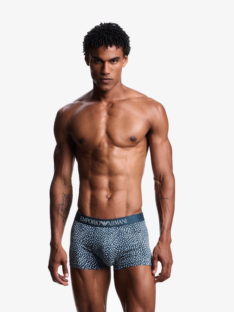 Emporio Armani Underwear Trunk 2 Pack Stretch Cotton EM001014 Blue