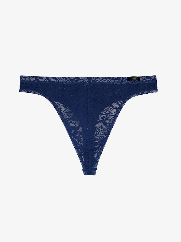 Hom Free Cut Lace String 402886 00RA Navy 1