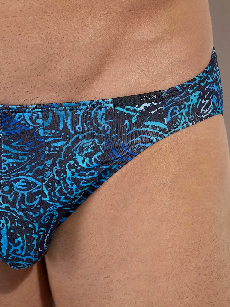 Hom Funky Styles Comfort Micro Briefs 403011 P0RA Navy Print 6