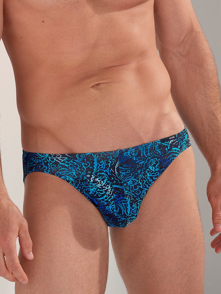 Hom Funky Styles Comfort Micro Briefs 403011 P0RA Navy Print 7