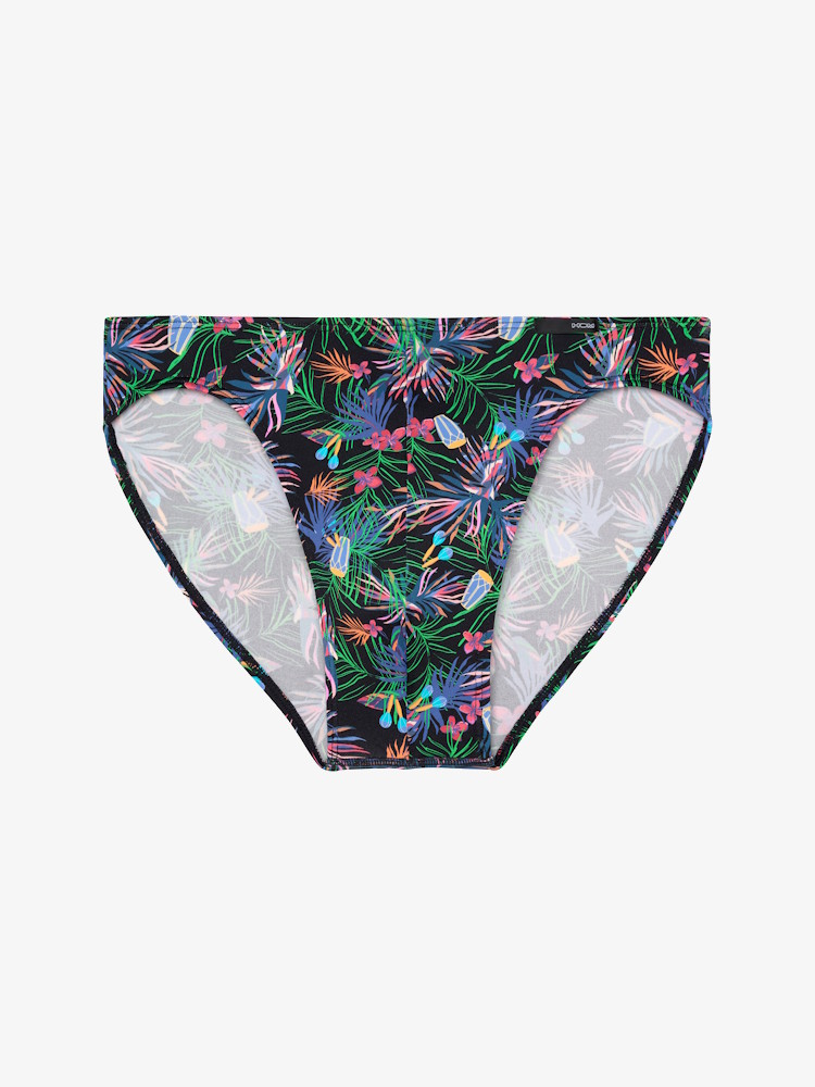 Hom Funky Styles Comfort Micro Briefs 403015 P004 Black Print 1