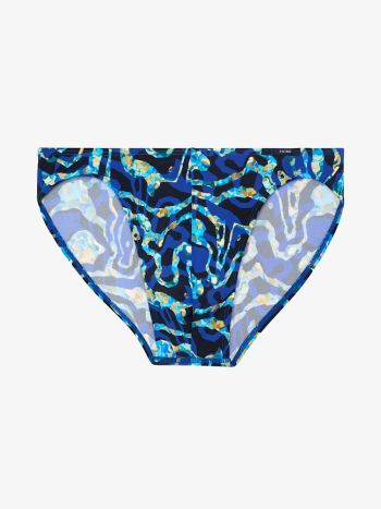 Hom Funky Styles Comfort Micro Briefs 403015 P0NB Navy Blue Print 1