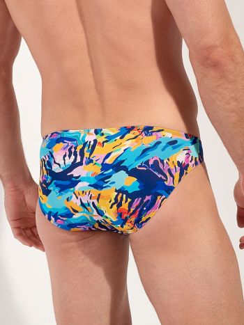 Hom Funky Styles Comfort Micro Briefs 403015 P0PF Turquoise Print 5