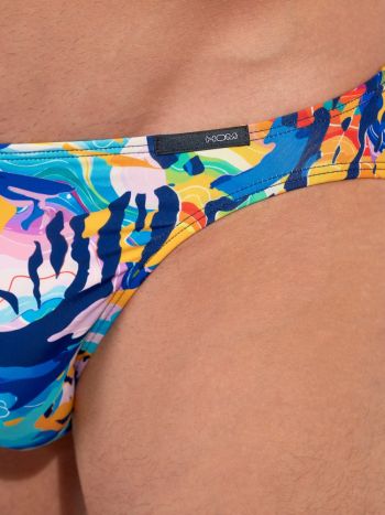 Hom Funky Styles Comfort Micro Briefs 403015 P0PF Turquoise Print 6