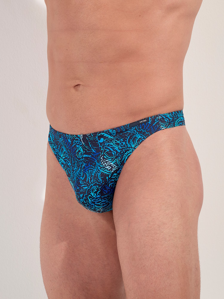 Hom Funky Styles G String 403009 P0RA Navy Print 6